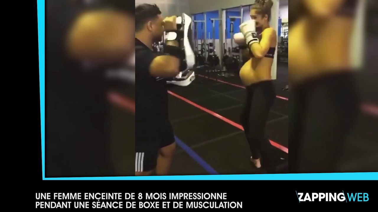 Une femme enceinte de 8 mois impressionne pendant une séance de boxe (vidéo)
