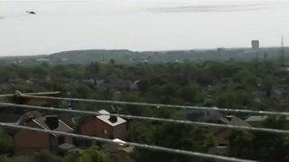 Elimination peacefully shooting Russian sniper on the roof of the airport in Donetsk.