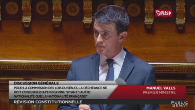 Révision constitutionnelle : Valls attaque le Sénat sur sa « posture »