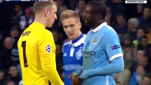 Yaya Toure dispute with Joe Hart Manchester City vs Dynamo Kyiv 15_03_2016