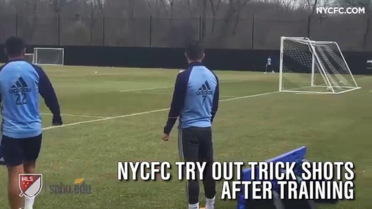 David Villa one-ups his NYCFC teammate after training