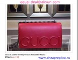 Gucci XL Leather Mini Bag Hibiscus Red Leather for Sale