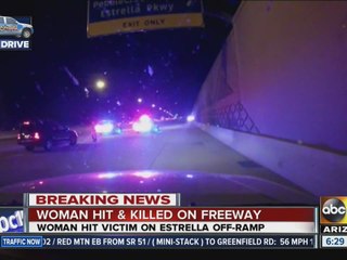 Woman hit and killed on freeway in Goodyear