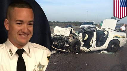 Hero cop killed when he rams his car into wrong-way driver to protect civilians
