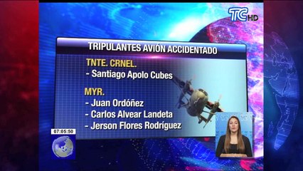 Listado de militares fallecidos en accidente