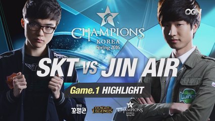 [H/L 2016.03.16] SKT vs JIN AIR Game 1 - RO2 l 롯데 꼬깔콘 LoL Champions Korea Spring 2016