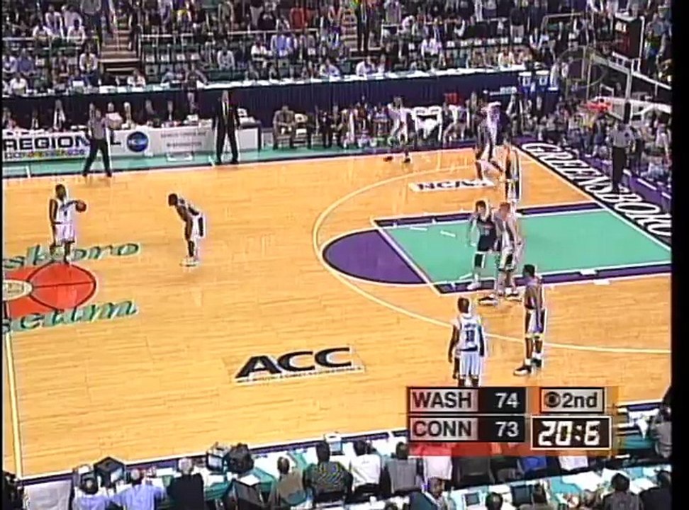 March Madness Buzzer Beater - 1998 Connecticut Washington Rip Hamilton