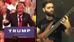 Il joue de la basse pour accompagner Donald Trump dans ses discours haha