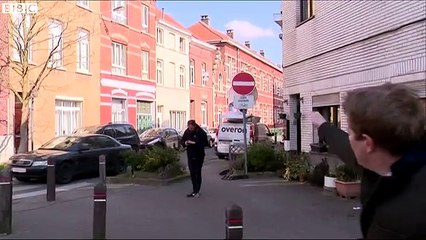 The BBC's Christian Fraser looks at the 'blown out' windows of the terror suspects' flat