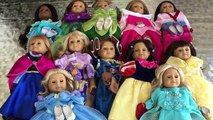 American Girl Doll Disney Princesses ~ Frozen, Cinderella, Ariel, Belle ~ HD WATCH IN HD!