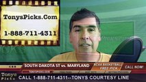 College Basketball Free Pick Maryland Terrapins vs. South Dakota St Jackrabbits Prediction Odds Preview 3-18-2016