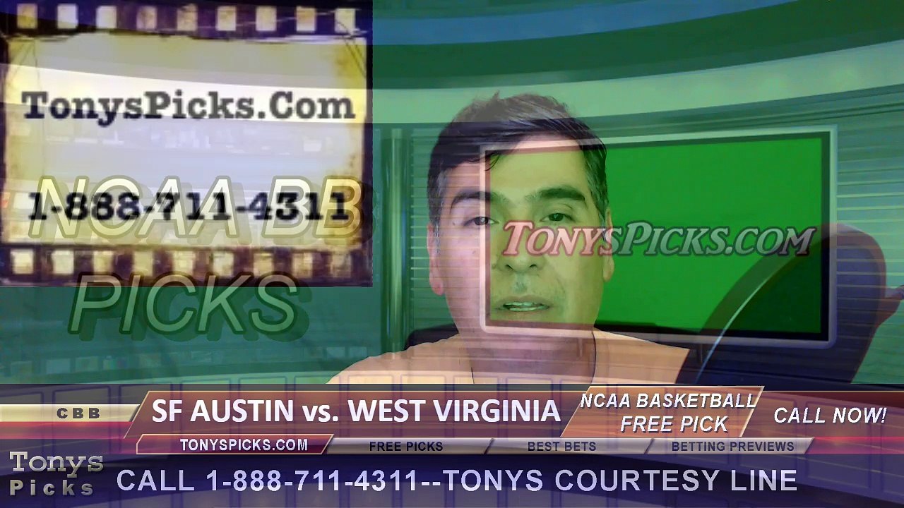 College Basketball Free Pick West Virginia Mountaineers vs. Stephen F Austin Lumberjacks Prediction Odds Preview 3-18-20