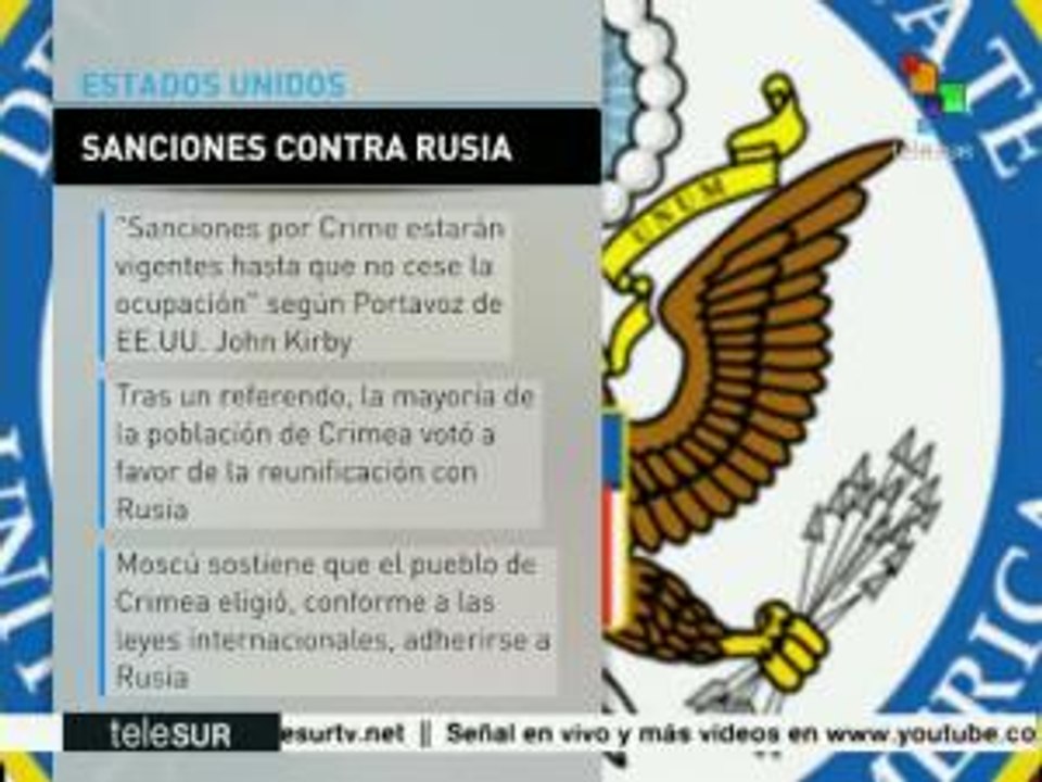 EE.UU. amenaza a Rusia con mantener las sanciones por Crimea