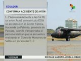 Ecuador: confirman accidente de avión militar, hay 22 muertos