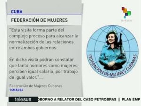 Federación de Mujeres Cubanas espera visita de Obama a La Habana