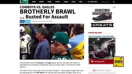 Eagles and Cowboys Fans Beat the Sht Out of Eachother at Last Night's Game