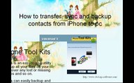 How to transfer, sync and backup contacts from iPhone to pc
