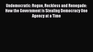 Read Undemocratic: Rogue Reckless and Renegade: How the Government is Stealing Democracy One