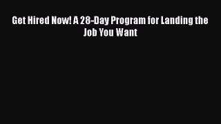 Download Get Hired Now! A 28-Day Program for Landing the Job You Want PDF Online