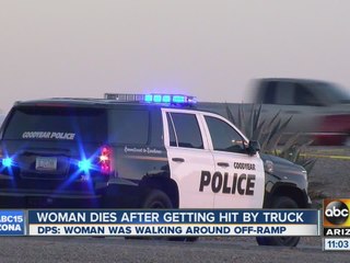 Woman hit, killed by truck moments after being pulled over