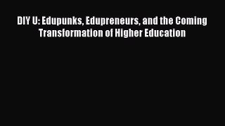 Download DIY U: Edupunks Edupreneurs and the Coming Transformation of Higher Education PDF
