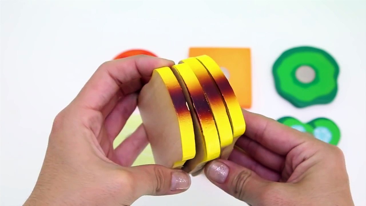 Toy cutting velcro wooden & plastic sandwich playset Comida de madera para cortar & Surprise eggs