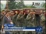 Dolor y consternación en la despedida de los militares