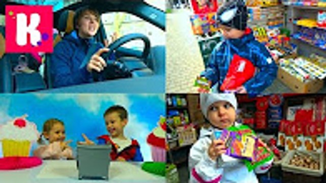 Свитс ЧЕЛЛЕНДЖ от Кати и Макса девочки против мальчиков Квест на машинах SWEETS Challenge