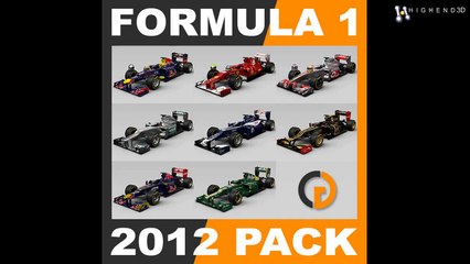 F1 2012 Pack 3D Model From CreativeCrash.com