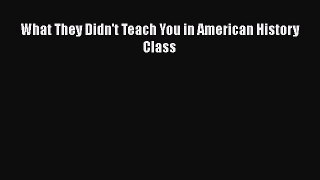 Read What They Didn't Teach You in American History Class Ebook