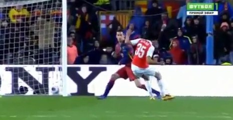 Mohamed Elneny Goal - Barcelona 1 - 1 Arsenal - 16-03-2016
