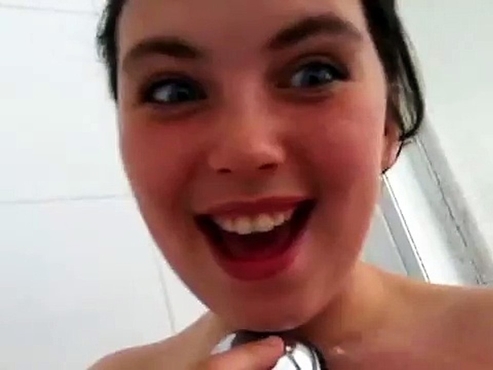 Singing in the shower.