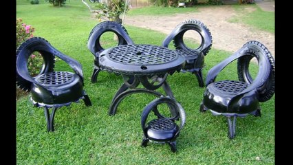 Мебель из шин для дачи и сада
