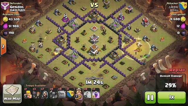 Clash of Clans TH8 vs TH8 Golem, Wizard & Pekka (GoWiPe) Clan Wa