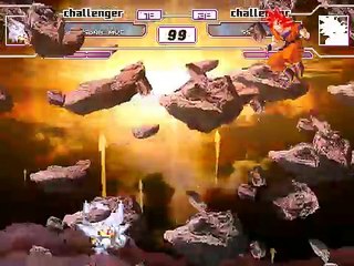 Dark Chaos Mugen : Hyper Sonic VS SSJ God Goku