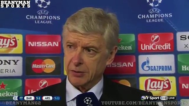 Barcelona 3-1 Arsenal (Agg 5-1) - Arsene Wenger Post Match Interview