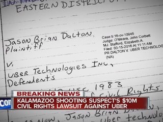Accused Kalamazoo shooter sues Uber