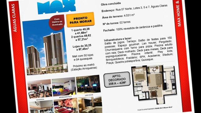 Max Home e Smart Residence em Águas Claras