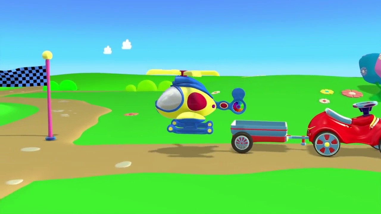 Мультфильмы 3D. Вертолет, Красная машинка и Экс...
