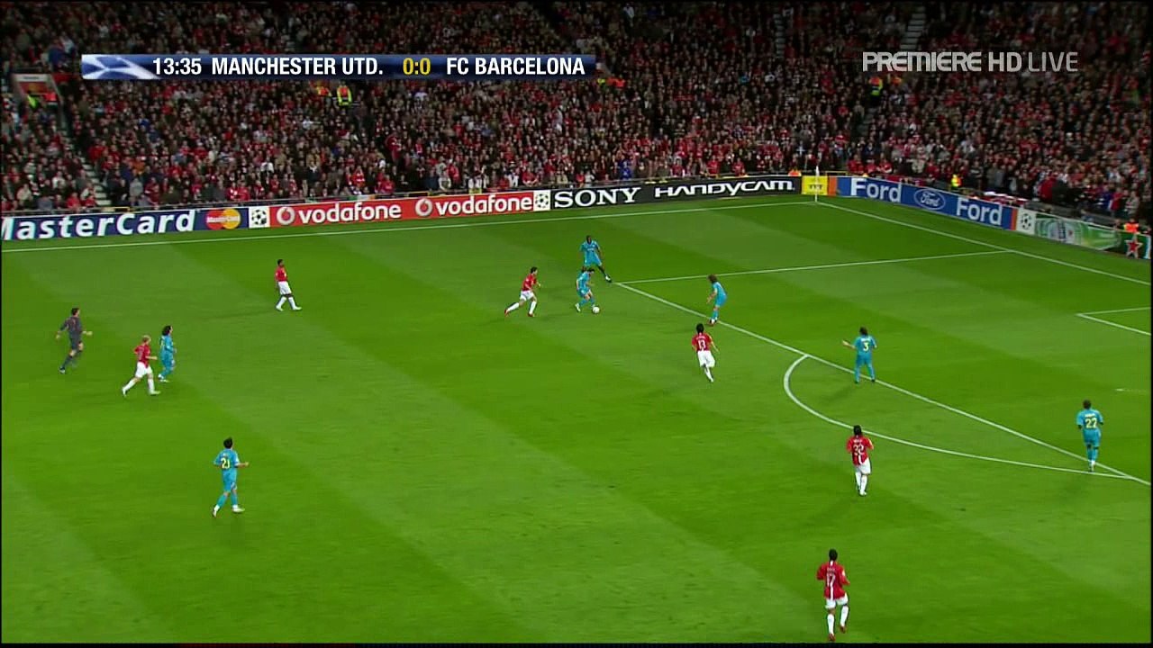 اهداف مباراة مانشستر يونايتد و برشلونة 1-0 نصف...