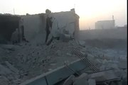حلب | الباب • آثار الدمار جراء القصف بالبراميل 30-9-2012