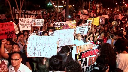 Marcha contra Keiko Fujimori no Peru