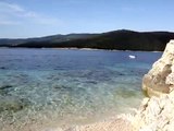 Strand in Rabac, Kroatien