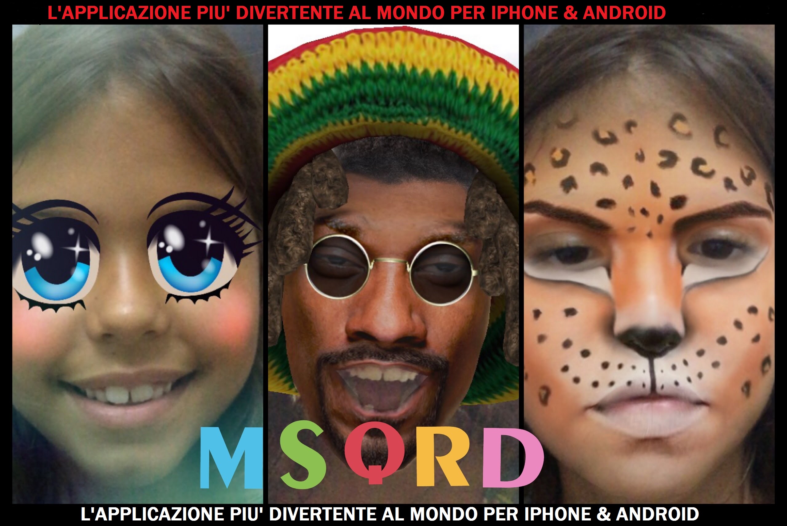 Video MSQRD MASQUERADE APP - CONDIVIDI L'APPLICAZIONE + DIVERTENTE AL MONDO PER IPHONE & ANDROID