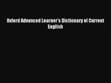 Download Oxford Advanced Learner's Dictionary of Current English PDF Free