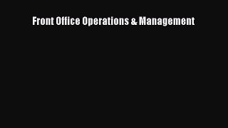 Download Front Office Operations & Management PDF Free