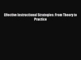 Read Effective Instructional Strategies: From Theory to Practice PDF Free