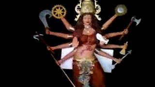 Durga Devi in Thermocol sulpture