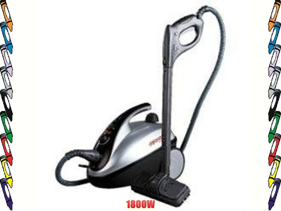 Polti Vaporetto Comfort Black Silver - Limpiador a vapor compacto con compartimento para transportar