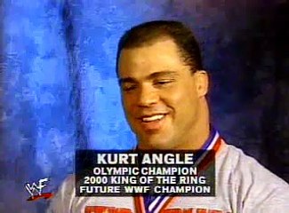 Kurt Angle interviews The Rock